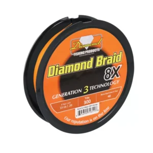 Diamond Fishing Products Braid X8 300 Yardas Naranja