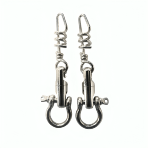 Bills N Fins Corkscrew Dredge Swivel 500 lb Bow Shackle 2 Pcs