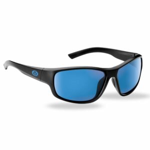 Flying Fisherman Teaser Matte Black Smoke Blue Mirror