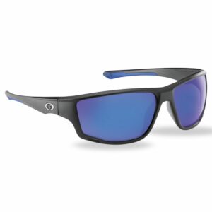 Flying Fisherman Solstice Sunglasses Matte Black Blue Mirror